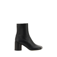MM6 Black Lamb Ovis Aries Ankle Boots