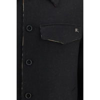 Burberry Black Wool Oves Aries Full-Length Jacket