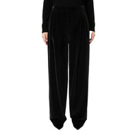 Max Mara Black Cotton Casual Pants