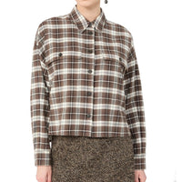 Max Mara Brown Cotton Pattern Shirt