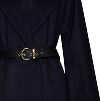 Max Mara Blue Virgin Wool Coat