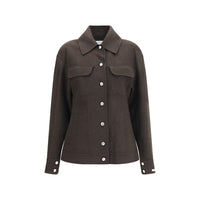 Max Mara Brown Wool Oves Aries Full-Length Jacket