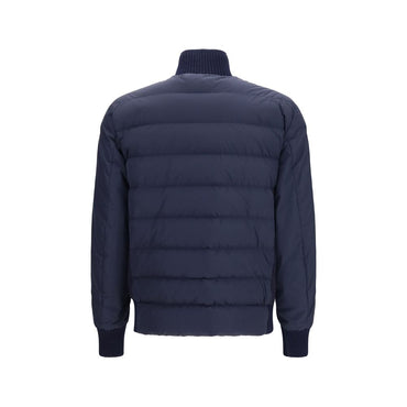 Moncler Blue Wool Oves Aries Shell Jacket