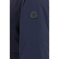 Moncler Blue Wool Oves Aries Shell Jacket