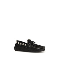 Isabel Marant Black Calf Leather Bos Taurus Slip-On Loafers