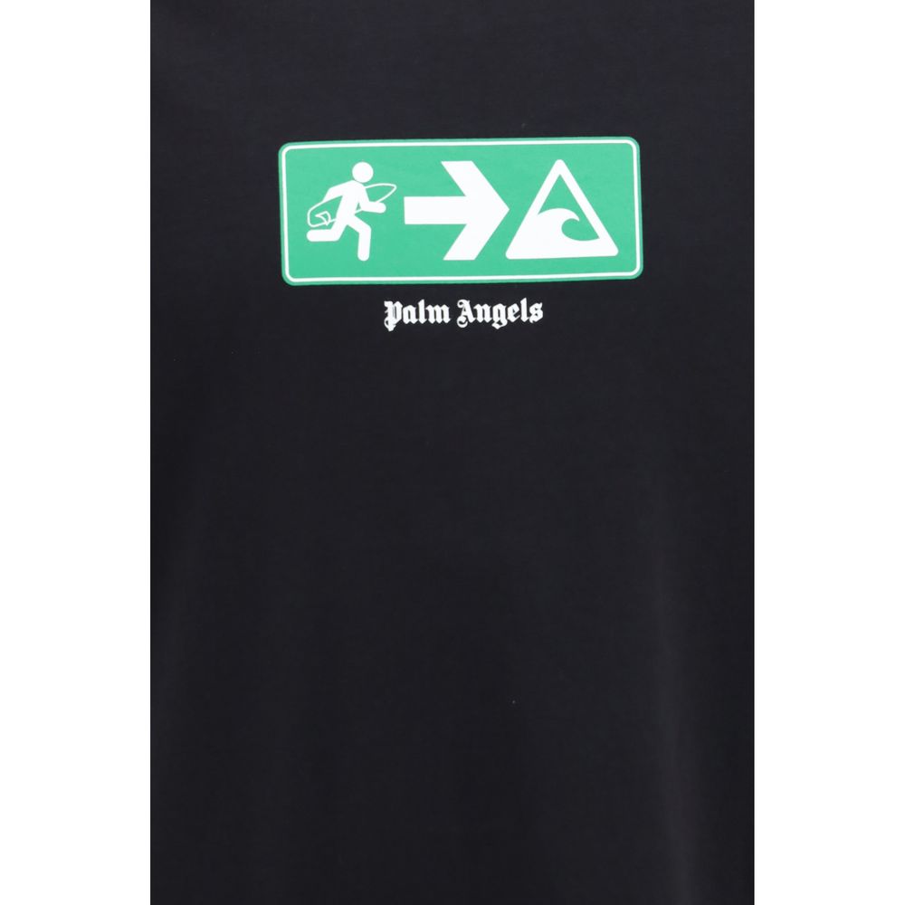 Palm Angels Black Cotton T-Shirt