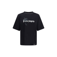 Palm Angels Black Cotton T-Shirt