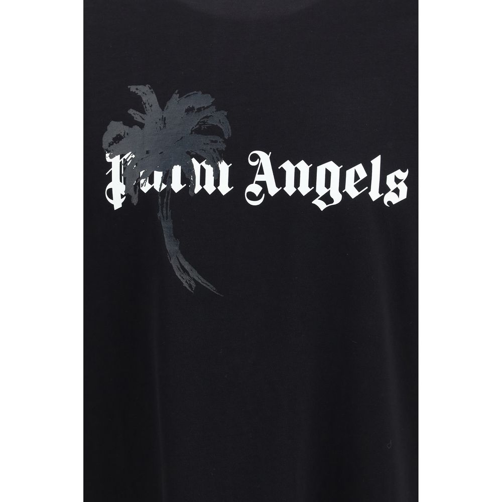 Palm Angels Black Cotton T-Shirt