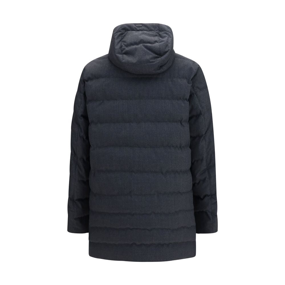Herno Gray Polyester Full-Length Jacket
