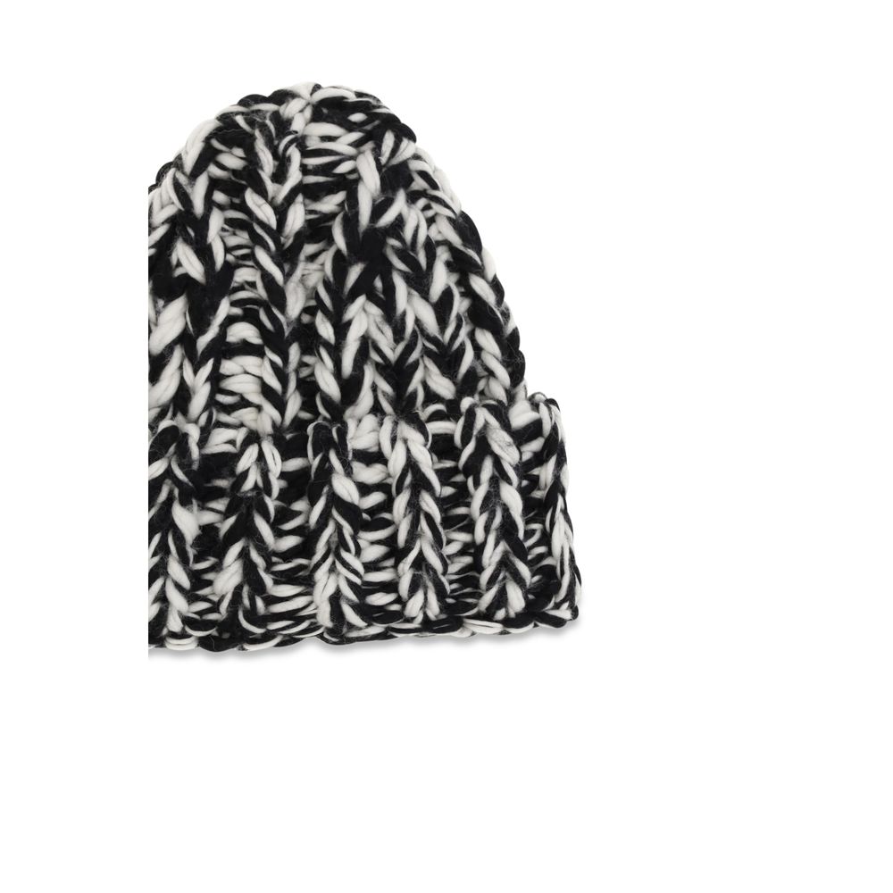 Ami Paris Black Wool Oves Aries Beanie
