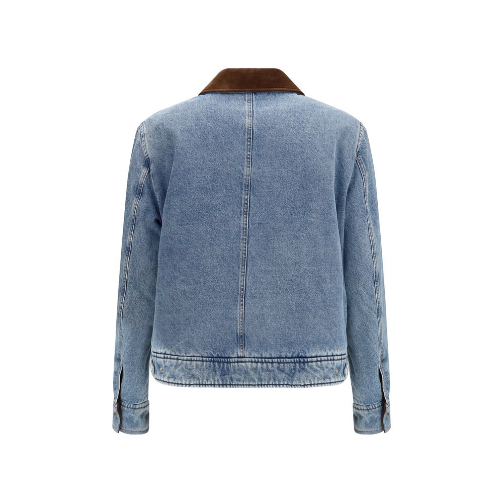 Ami Paris Blue Cotton Denim Jacket