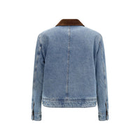 Ami Paris Blue Cotton Denim Jacket