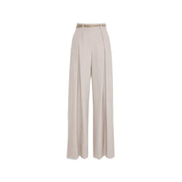 Max Mara Beige Elastane Casual Pants