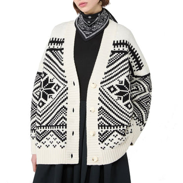 Max Mara White Virgin Wool Cardigan