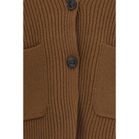 Max Mara Brown Wool Oves Aries Cardigan