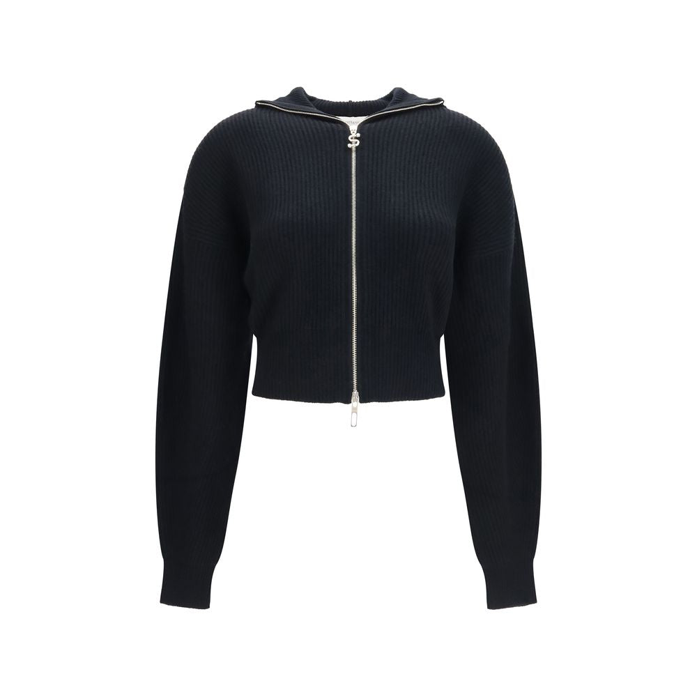 Max Mara Black Wool Oves Aries Cardigan
