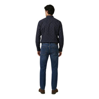 Armani Exchange Blue Cotton Pattern Shirt