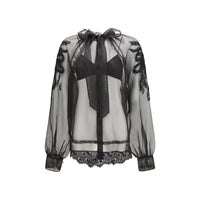 Ermanno Scervino Black Silk Blouse