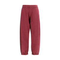 Off-White Purple Cotton Casual Pants
