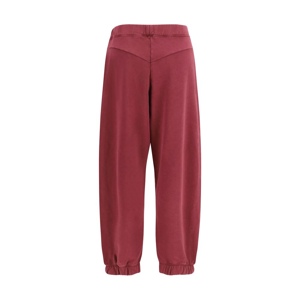 Off-White Purple Cotton Casual Pants