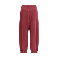 Off-White Purple Cotton Casual Pants