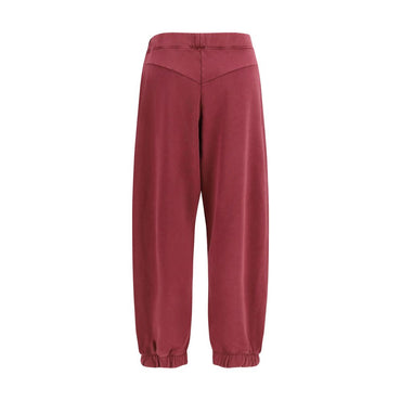Off-White Purple Cotton Casual Pants