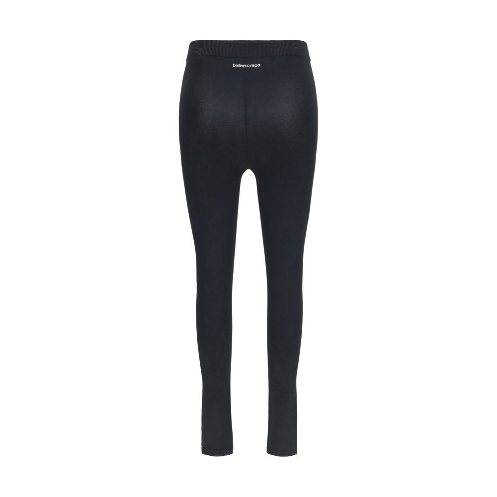 Balenciaga Black Viscose Leggings