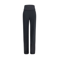 Ermanno Scervino Black Viscose Casual Pants