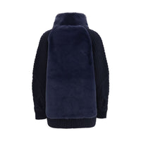 Herno Blue Wool Oves Aries Full-Length Jacket