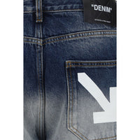 Off-White Gray Cotton Slim Fit Jeans