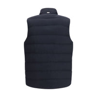 Herno Blue Wool Oves Aries Sleeveless Jacket