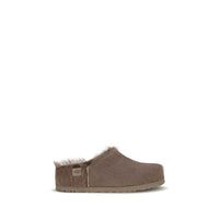 UGG Brown Nubuc Leather Clogs
