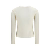 Max Mara White Wool Oves Aries Sweatshirt