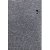 Ami Paris Gray Wool Oves Aries Sweatshirt