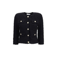 Balmain Black Viscose Shell Jacket