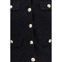 Balmain Black Viscose Shell Jacket