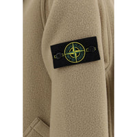 Stone Island Beige Wool Oves Aries Full-Length Jacket