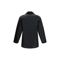 Barbour Black Cotton Full-Length Jacket