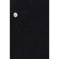 Balmain Black Viscose Mini Skirt