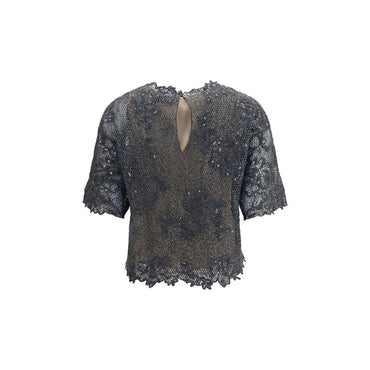 Brunello Cucinelli Gray Mohair Blouse