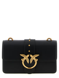 PINKO Black Calfskin Crossbody Bag