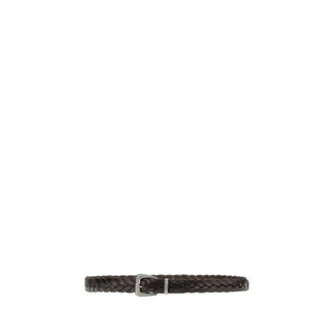 Brunello Cucinelli Brown Calf Leather Bos Taurus Regular Belt