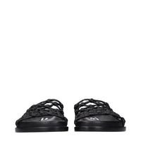 Jil Sander Black Leather Slippers