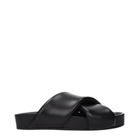 Jil Sander Black Leather Slippers