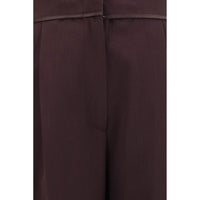 Forte_Forte Purple Polyester Casual Pants