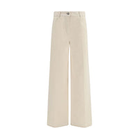 Forte_Forte White Cotton Casual Pants