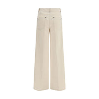 Forte_Forte White Cotton Casual Pants