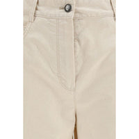 Forte_Forte White Cotton Casual Pants