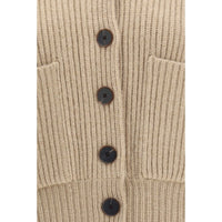 Tory Burch Beige Wool Oves Aries Cardigan