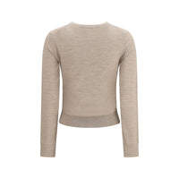 Tory Burch Beige Wool Oves Aries Sweatshirt